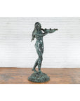 Bronze Sea Nymph Fountain with Large Shell and Turtle in Verdigris Patina-12. Asian & Chinese Furniture, Art, Antiques, Vintage Home Décor for sale at FEA Home