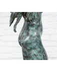 Bronze Sea Nymph Fountain with Large Shell and Turtle in Verdigris Patina-14. Asian & Chinese Furniture, Art, Antiques, Vintage Home Décor for sale at FEA Home
