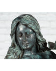 Bronze Sea Nymph Fountain with Large Shell and Turtle in Verdigris Patina-9. Asian & Chinese Furniture, Art, Antiques, Vintage Home Décor for sale at FEA Home