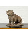 Vintage Bronze Mythical Boar Sculpture on Rectangular Base-7. Asian & Chinese Furniture, Art, Antiques, Vintage Home Décor for sale at FEA Home