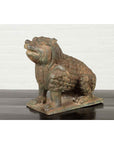 Vintage Bronze Mythical Boar Sculpture on Rectangular Base-10. Asian & Chinese Furniture, Art, Antiques, Vintage Home Décor for sale at FEA Home