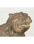 Vintage Bronze Mythical Boar Sculpture on Rectangular Base-13. Asian & Chinese Furniture, Art, Antiques, Vintage Home Décor for sale at FEA Home