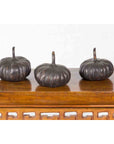 Contemporary Small Lost Wax Bronze Pumpkin Sculpture with Dark Patina, Sold Each-4. Asian & Chinese Furniture, Art, Antiques, Vintage Home Décor for sale at FEA Home