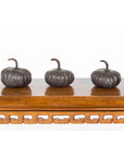 Contemporary Small Lost Wax Bronze Pumpkin Sculpture with Dark Patina, Sold Each-3. Asian & Chinese Furniture, Art, Antiques, Vintage Home Décor for sale at FEA Home