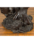 Greco-Roman Style Vintage Bronze Fountain Depicting a Putto Riding a Dolphin-15. Asian & Chinese Furniture, Art, Antiques, Vintage Home Décor for sale at FEA Home