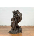 Greco-Roman Style Vintage Bronze Fountain Depicting a Putto Riding a Dolphin-6. Asian & Chinese Furniture, Art, Antiques, Vintage Home Décor for sale at FEA Home