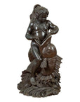 Greco-Roman Style Vintage Bronze Fountain Depicting a Putto Riding a Dolphin-1. Asian & Chinese Furniture, Art, Antiques, Vintage Home Décor for sale at FEA Home
