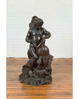 Greco-Roman Style Vintage Bronze Fountain Depicting a Putto Riding a Dolphin-3. Asian & Chinese Furniture, Art, Antiques, Vintage Home Décor for sale at FEA Home