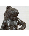Greco-Roman Style Vintage Bronze Fountain Depicting a Putto Riding a Dolphin-8. Asian & Chinese Furniture, Art, Antiques, Vintage Home Décor for sale at FEA Home