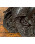 Greco-Roman Style Vintage Bronze Fountain Depicting a Putto Riding a Dolphin-11. Asian & Chinese Furniture, Art, Antiques, Vintage Home Décor for sale at FEA Home