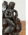 Greco-Roman Style Vintage Bronze Fountain Depicting a Putto Riding a Dolphin-9. Asian & Chinese Furniture, Art, Antiques, Vintage Home Décor for sale at FEA Home