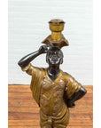 Vintage Bronze Candle Holder Statue on Shell Base-10. Asian & Chinese Furniture, Art, Antiques, Vintage Home Décor for sale at FEA Home