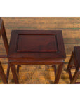Set of Three Vintage Chinese Rosewood Nesting Tables with Dark Patina-10. Asian & Chinese Furniture, Art, Antiques, Vintage Home Décor for sale at FEA Home
