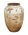 Thai Sawankhalok 1850s Exterior Water Jar with Distressed White Patina-1. Asian & Chinese Furniture, Art, Antiques, Vintage Home Décor for sale at FEA Home