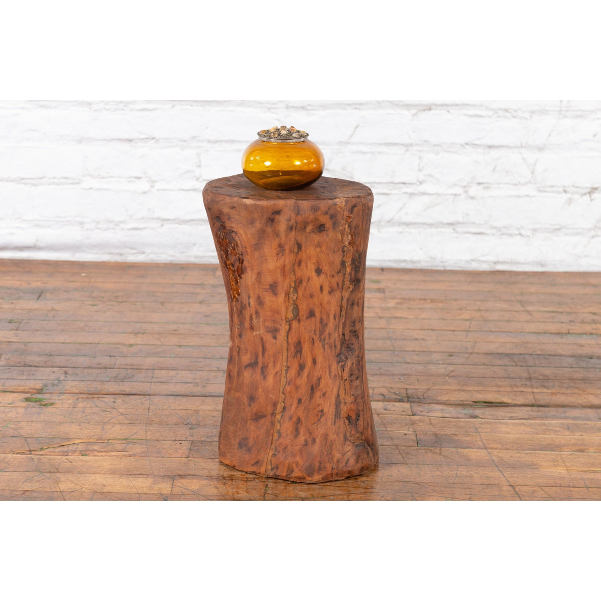 Vintage Chinese Tree Stump Wooden Pedestal with Rustic Character-4. Asian & Chinese Furniture, Art, Antiques, Vintage Home Décor for sale at FEA Home