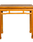 Chinese Ming Dynasty Style Vintage Elm Waisted Table with Humpbacked Stretcher-1. Asian & Chinese Furniture, Art, Antiques, Vintage Home Décor for sale at FEA Home