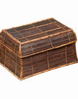 Vintage Banana Leaf Covered and Bamboo Farmer's Basket from the Philippines-1. Asian & Chinese Furniture, Art, Antiques, Vintage Home Décor for sale at FEA Home
