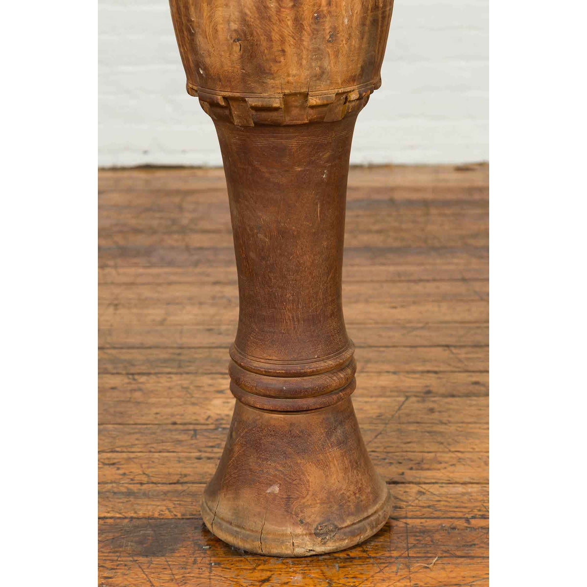 Antique Thai Freestanding Ceremonial Drum with Natural Patina-4. Asian & Chinese Furniture, Art, Antiques, Vintage Home Décor for sale at FEA Home