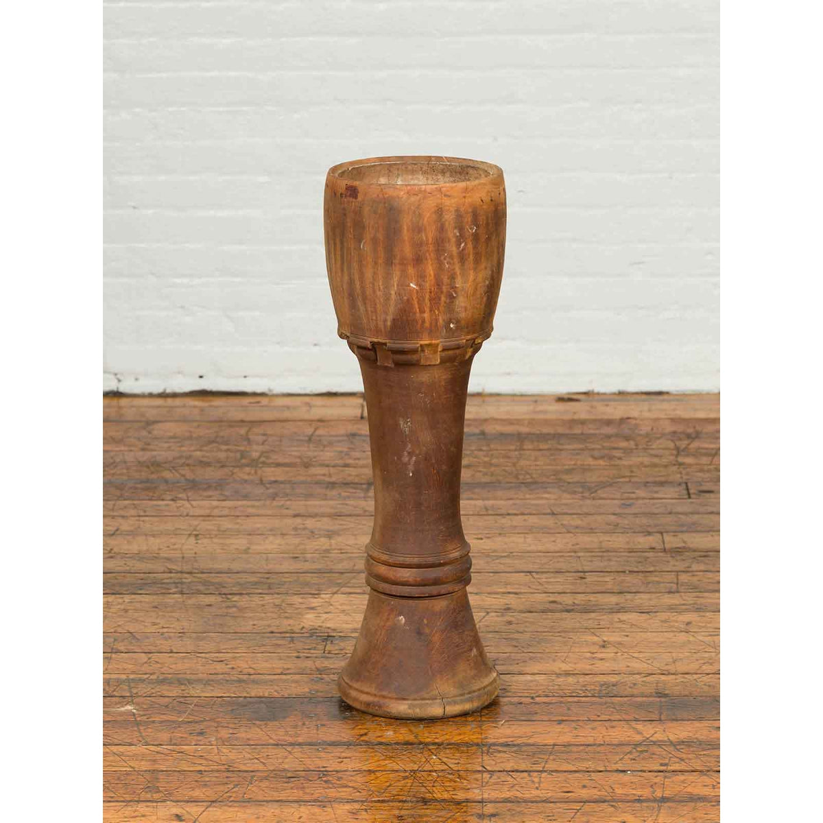 Antique Thai Freestanding Ceremonial Drum with Natural Patina-3. Asian & Chinese Furniture, Art, Antiques, Vintage Home Décor for sale at FEA Home