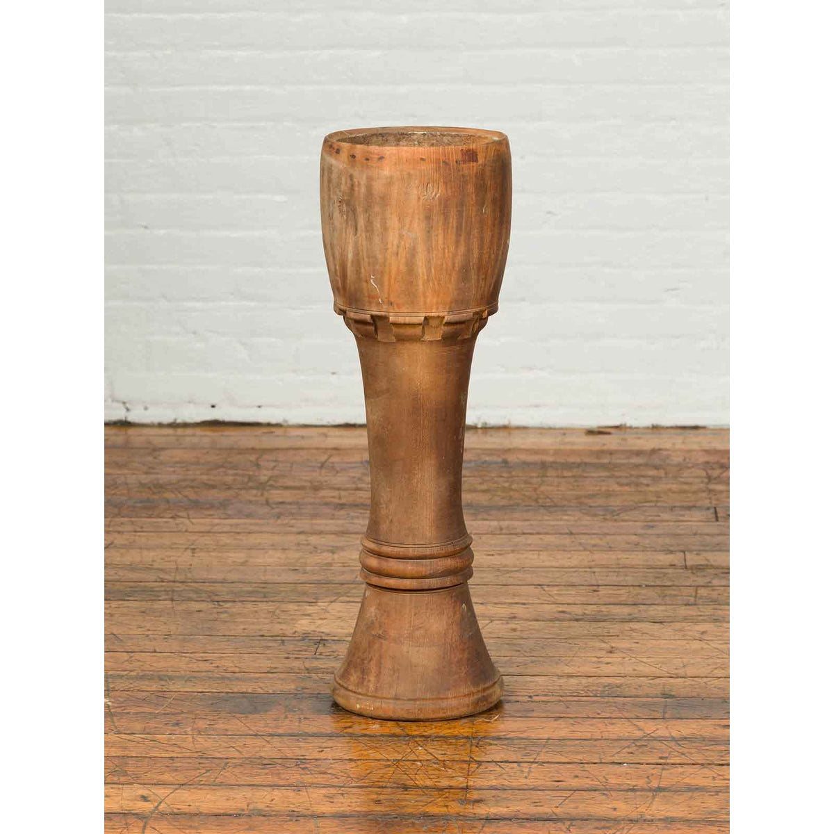 Antique Thai Freestanding Ceremonial Drum with Natural Patina-8. Asian & Chinese Furniture, Art, Antiques, Vintage Home Décor for sale at FEA Home