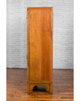 Chinese 19th Century Qing Dynasty Period Natural Elm Cabinet with Carved Apron-13. Asian & Chinese Furniture, Art, Antiques, Vintage Home Décor for sale at FEA Home