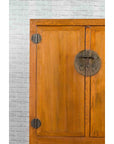 Chinese 19th Century Qing Dynasty Period Natural Elm Cabinet with Carved Apron-9. Asian & Chinese Furniture, Art, Antiques, Vintage Home Décor for sale at FEA Home