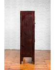 Chinese Qing Dynasty 19th Century Dark Brown Lacquer Cabinet with Carved Foliage-11. Asian & Chinese Furniture, Art, Antiques, Vintage Home Décor for sale at FEA Home