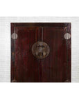 Chinese Qing Dynasty 19th Century Dark Brown Lacquer Cabinet with Carved Foliage-7. Asian & Chinese Furniture, Art, Antiques, Vintage Home Décor for sale at FEA Home