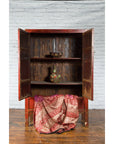 Qing Dynasty 19th Century Painted Chinoiserie Cabinet with Original Red Lacquer-2. Asian & Chinese Furniture, Art, Antiques, Vintage Home Décor for sale at FEA Home