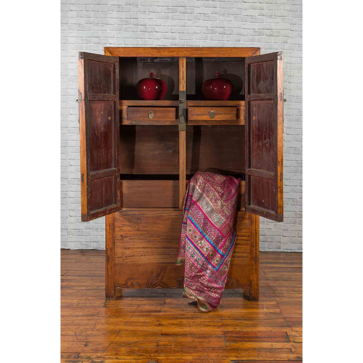Chinese Qing Dynasty Period 19th Century Cabinet with Hidden Drawers and Panel-3. Asian & Chinese Furniture, Art, Antiques, Vintage Home Décor for sale at FEA Home