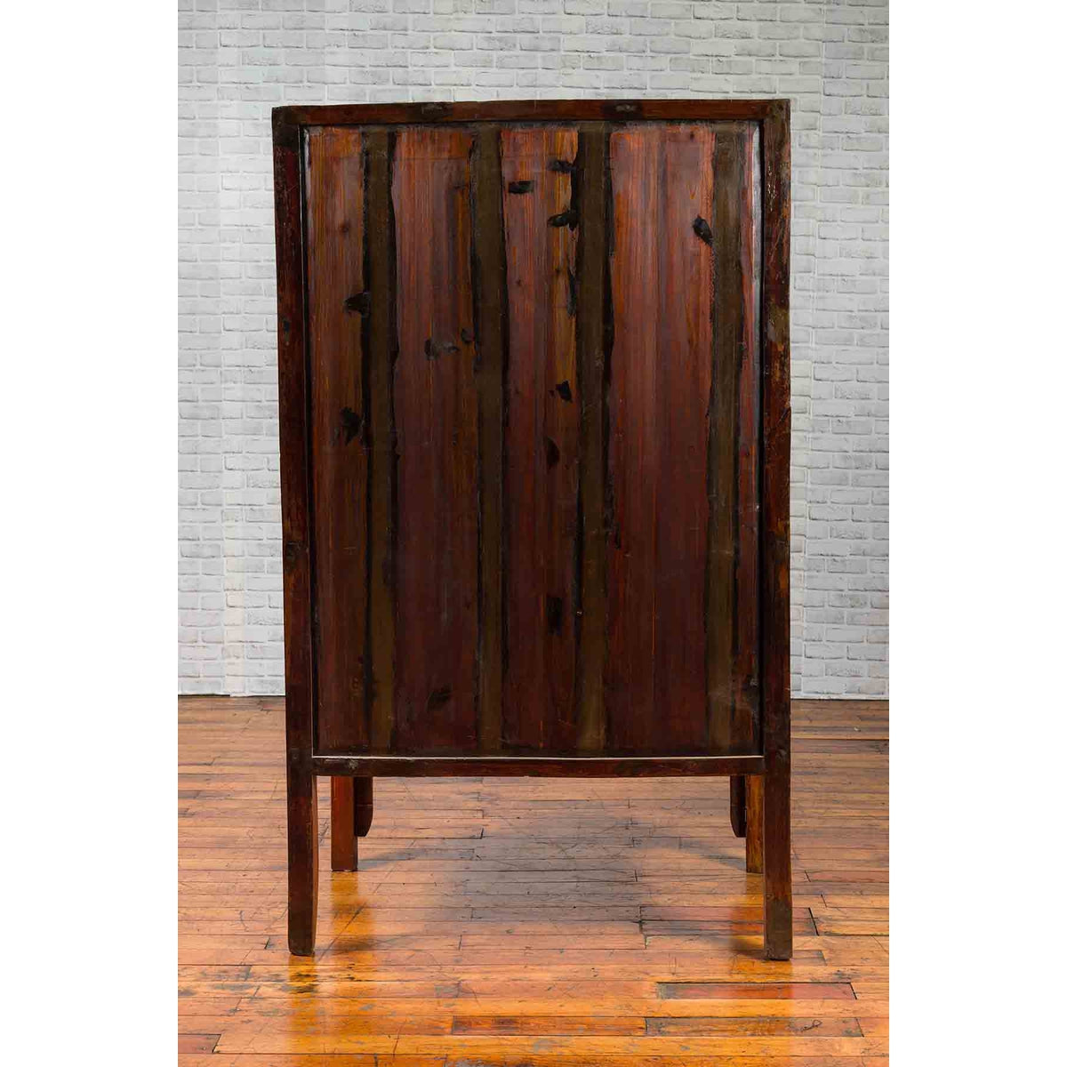 Chinese Antique Two-Toned Cabinet with Inlaid Calligraphy Motifs and Drawers-13. Asian & Chinese Furniture, Art, Antiques, Vintage Home Décor for sale at FEA Home