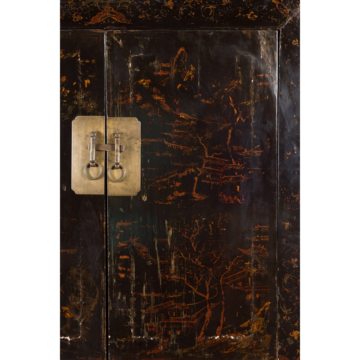 Chinese Qing Dynasty 19th Century Cabinet with Original Black Lacquer Finish-12. Asian & Chinese Furniture, Art, Antiques, Vintage Home Décor for sale at FEA Home