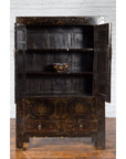 Chinese Qing Dynasty 19th Century Cabinet with Original Black Lacquer Finish-3. Asian & Chinese Furniture, Art, Antiques, Vintage Home Décor for sale at FEA Home
