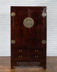 Chinese Qing Dynasty 19th Century Elm Cabinet with Doors and Four Drawers-2. Asian & Chinese Furniture, Art, Antiques, Vintage Home Décor for sale at FEA Home