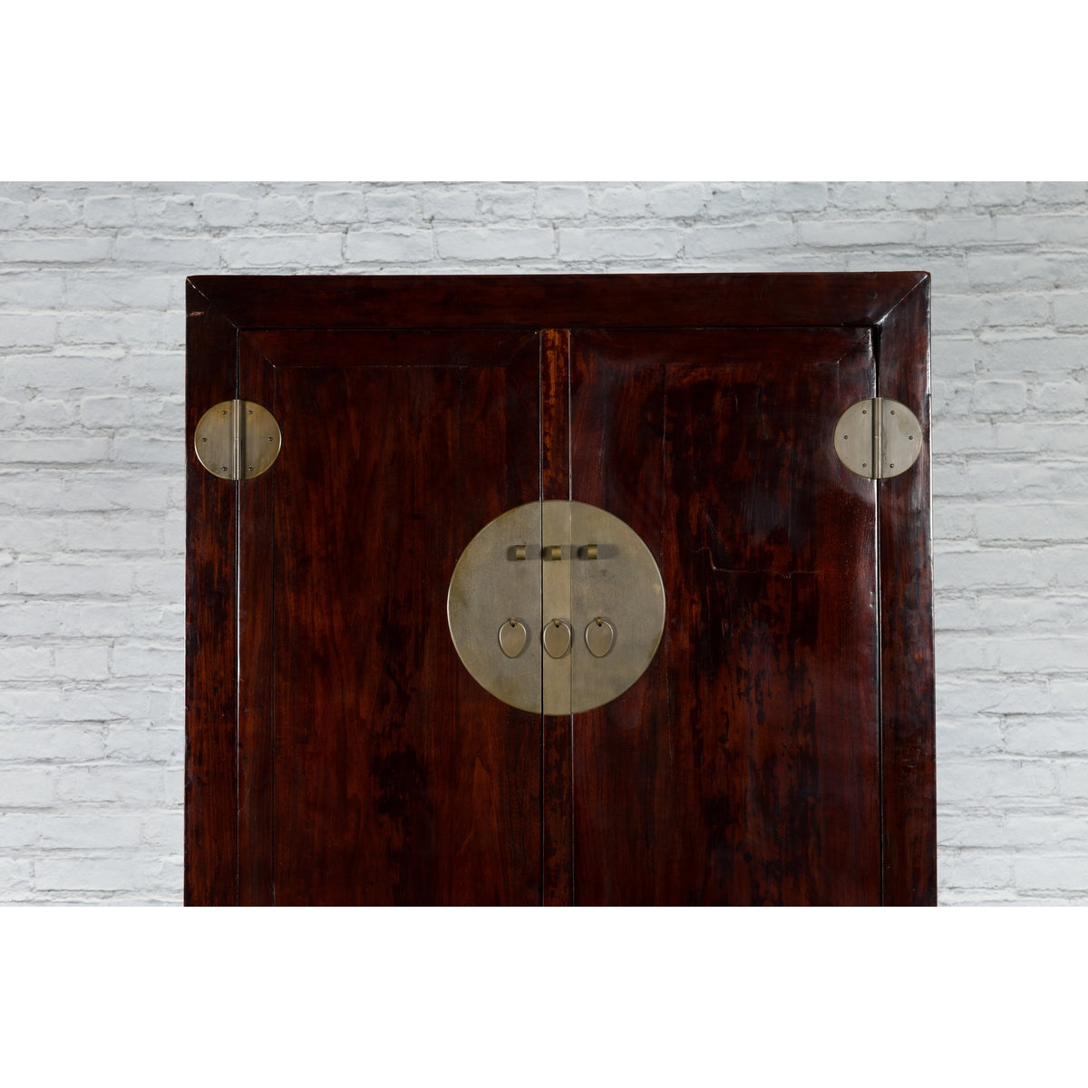 Chinese Qing Dynasty 19th Century Elm Cabinet with Doors and Four Drawers-6. Asian & Chinese Furniture, Art, Antiques, Vintage Home Décor for sale at FEA Home