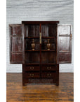 Chinese Qing Dynasty 19th Century Elm Cabinet with Doors and Four Drawers-3. Asian & Chinese Furniture, Art, Antiques, Vintage Home Décor for sale at FEA Home