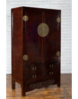 Chinese Qing Dynasty 19th Century Elm Cabinet with Doors and Four Drawers-5. Asian & Chinese Furniture, Art, Antiques, Vintage Home Décor for sale at FEA Home