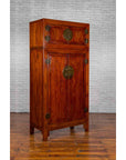 Chinese 19th Century Qing Dynasty Elm Compound Cabinet with Traditional Hardware-3. Asian & Chinese Furniture, Art, Antiques, Vintage Home Décor for sale at FEA Home