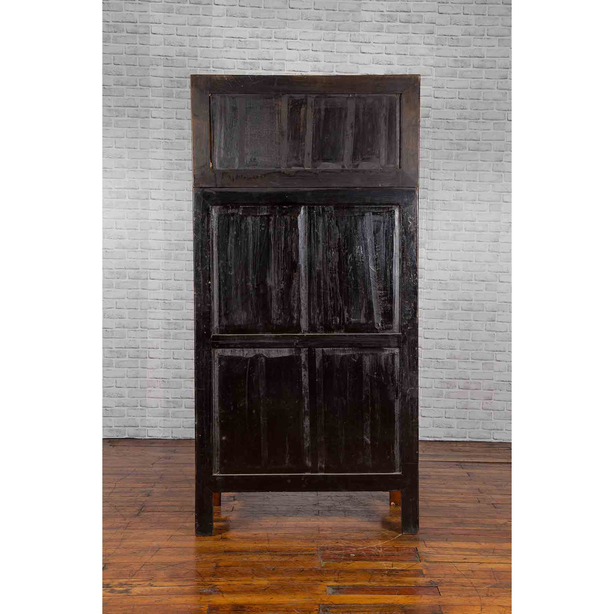 Chinese 19th Century Qing Dynasty Elm Compound Cabinet with Traditional Hardware-10. Asian & Chinese Furniture, Art, Antiques, Vintage Home Décor for sale at FEA Home