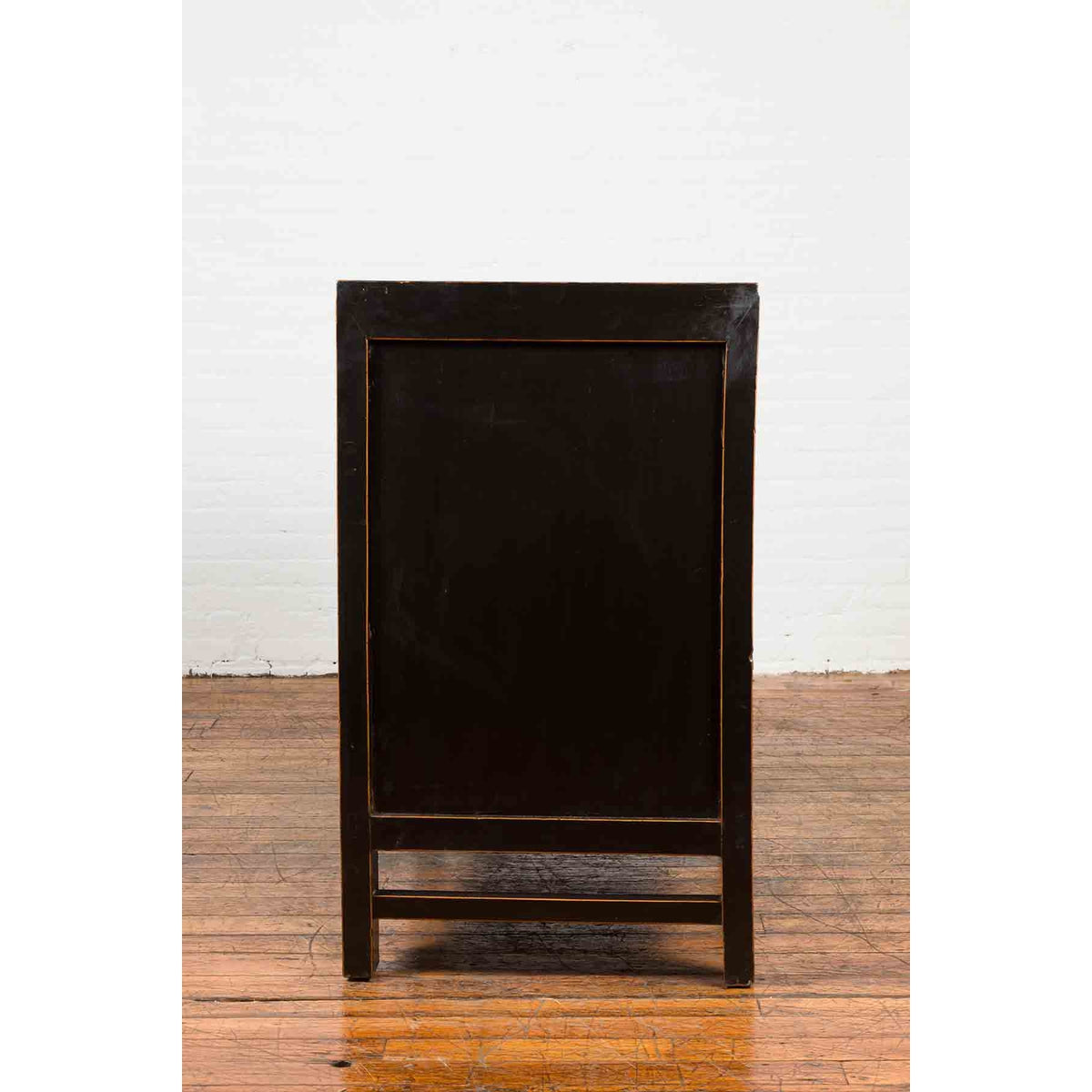 Chinese Hebei Two Toned Low Cabinet with Black Lacquer and Burl Wood Accents-11. Asian & Chinese Furniture, Art, Antiques, Vintage Home Décor for sale at FEA Home