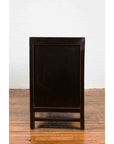 Chinese Hebei Two Toned Low Cabinet with Black Lacquer and Burl Wood Accents-11. Asian & Chinese Furniture, Art, Antiques, Vintage Home Décor for sale at FEA Home