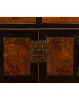 Chinese Hebei Two Toned Low Cabinet with Black Lacquer and Burl Wood Accents-6. Asian & Chinese Furniture, Art, Antiques, Vintage Home Décor for sale at FEA Home