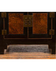 Chinese Hebei Two Toned Low Cabinet with Black Lacquer and Burl Wood Accents-8. Asian & Chinese Furniture, Art, Antiques, Vintage Home Décor for sale at FEA Home