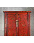 Chinese Qing Dynasty Original Red Lacquer Cabinet with Gilt Chinoiserie Decor-5. Asian & Chinese Furniture, Art, Antiques, Vintage Home Décor for sale at FEA Home
