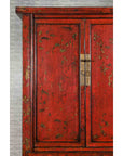 Chinese Qing Dynasty Original Red Lacquer Cabinet with Gilt Chinoiserie Decor-6. Asian & Chinese Furniture, Art, Antiques, Vintage Home Décor for sale at FEA Home