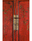 Chinese Qing Dynasty Original Red Lacquer Cabinet with Gilt Chinoiserie Decor-8. Asian & Chinese Furniture, Art, Antiques, Vintage Home Décor for sale at FEA Home