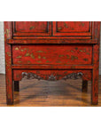Chinese Qing Dynasty Original Red Lacquer Cabinet with Gilt Chinoiserie Decor-9. Asian & Chinese Furniture, Art, Antiques, Vintage Home Décor for sale at FEA Home