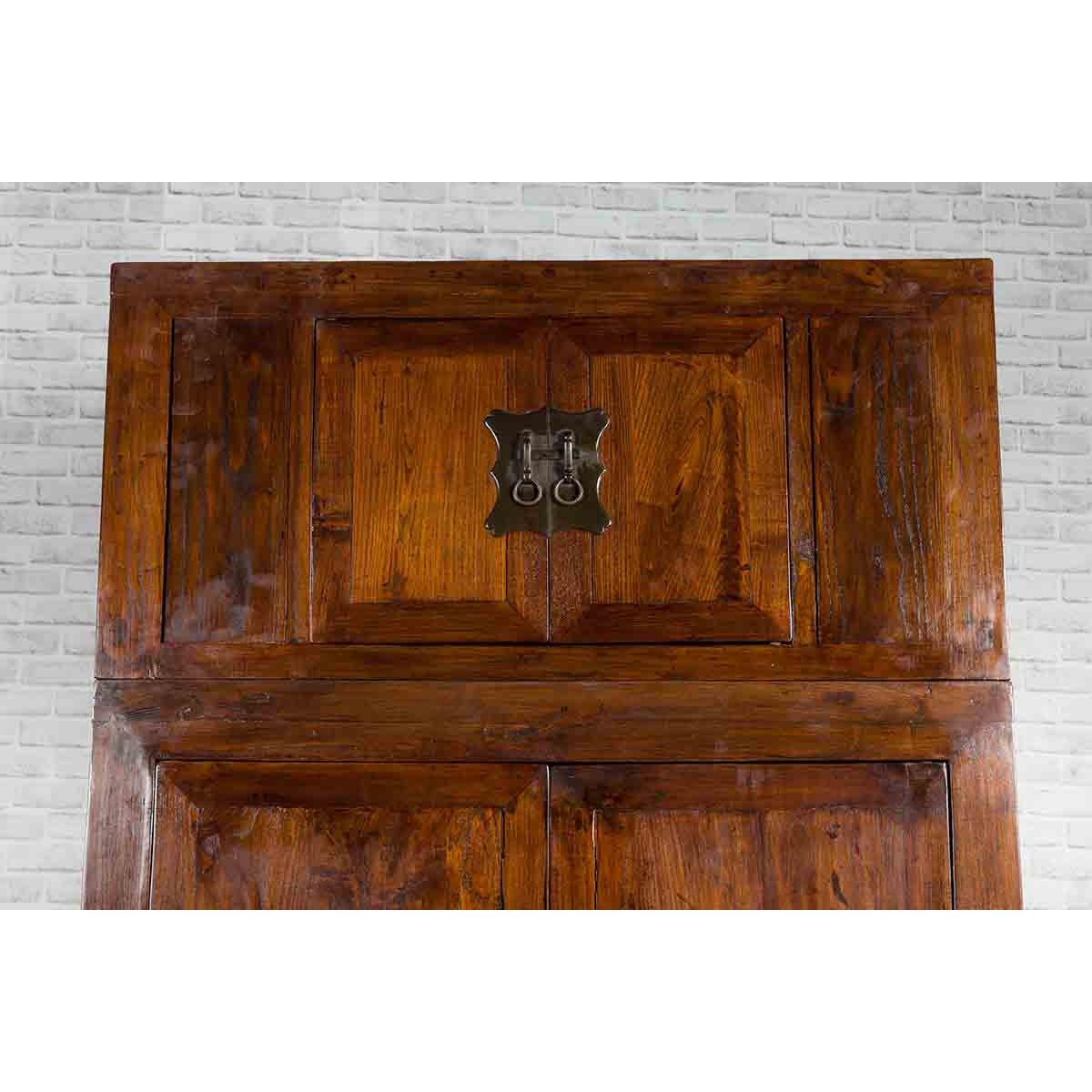 Chinese Qing Dynasty 19th Century Compound Cabinet with Drawers and Hidden Panel-6. Asian & Chinese Furniture, Art, Antiques, Vintage Home Décor for sale at FEA Home