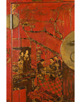 Chinese Qing Dynasty 19th Century Red Lacquer Cabinet with Chinoiserie Décor-8. Asian & Chinese Furniture, Art, Antiques, Vintage Home Décor for sale at FEA Home