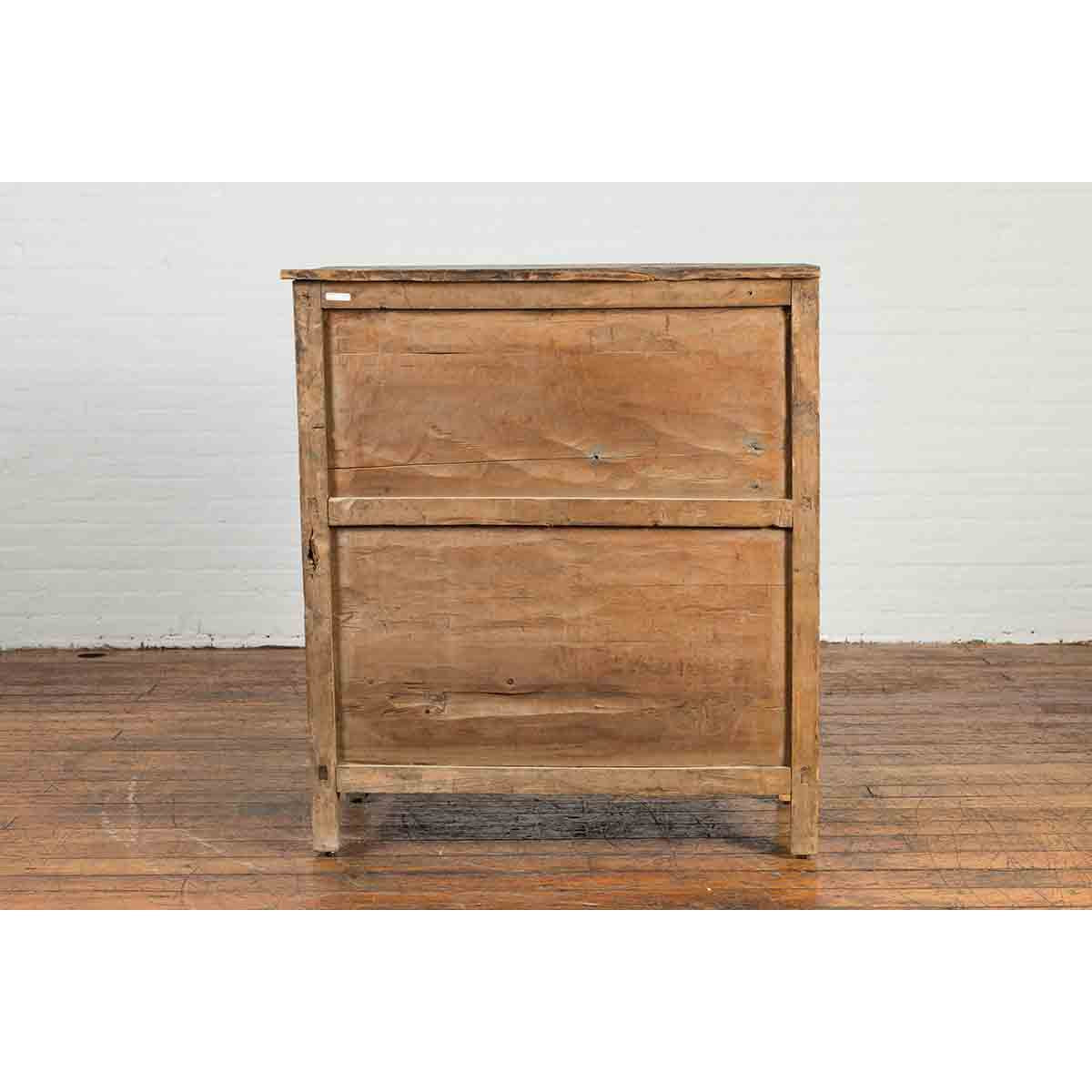 19th Century Polychrome Tibetan Cabinet with Double Doors and Painted Cartouches-13. Asian & Chinese Furniture, Art, Antiques, Vintage Home Décor for sale at FEA Home